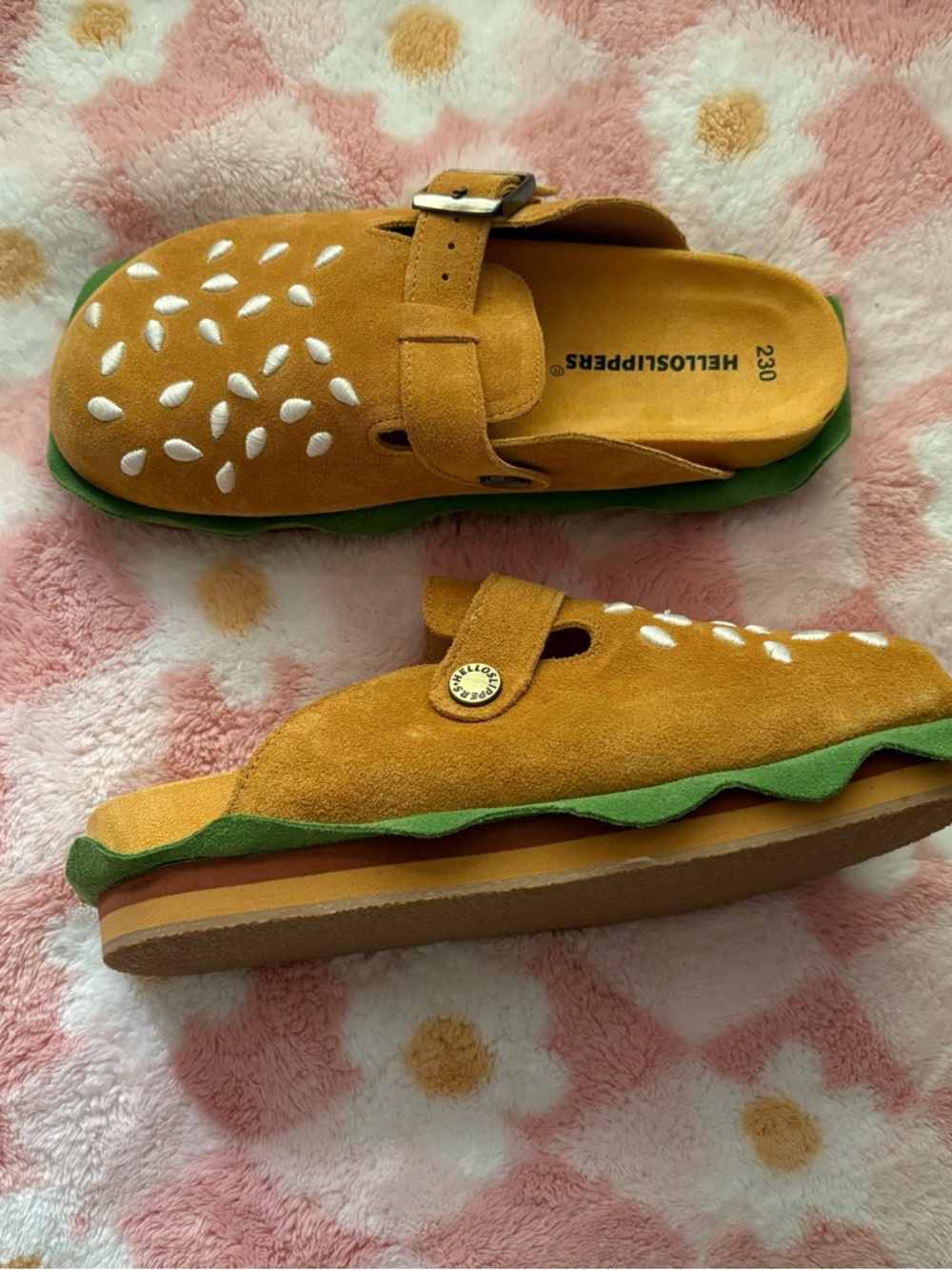Hello Slippers Suede Slip-On Sandals